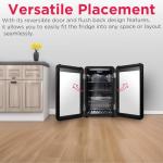 Frigidaire Retro Compact Refrigerator with Glass Door, 3.2 cu ft Countertop Fridge, Rounded Corners, Premium, for Office, Bedroom, Dorm Room, Cabin