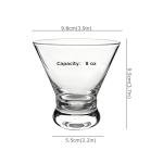 XZZWLL Martini Glasses Set of 2, Crystal Clear with Thick Base Stemless Cocktail Glasses for Margarita, Espresso Martini, Manhattan and Dishwasher Safe, 8 oz