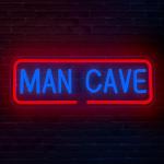 Man Cave Neon Sign Dimmable LED Sign for Wall Deco USB Powered Neon Light Sign for Man Cave Bar Game Room Garage Office Decor
