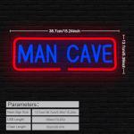 Man Cave Neon Sign Dimmable LED Sign for Wall Deco USB Powered Neon Light Sign for Man Cave Bar Game Room Garage Office Decor