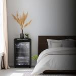 Frigidaire Retro Compact Refrigerator with Glass Door, 3.2 cu ft Countertop Fridge, Rounded Corners, Premium, for Office, Bedroom, Dorm Room, Cabin