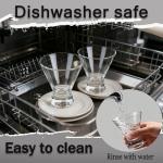 XZZWLL Martini Glasses Set of 2, Crystal Clear with Thick Base Stemless Cocktail Glasses for Margarita, Espresso Martini, Manhattan and Dishwasher Safe, 8 oz