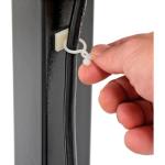 Global Industrial Standing Height Table with 12 AC Power Outlets, 96" L x 36" W x 42" H, Gray Laminate Top, Black Steel Frame, Standing Rectangular Bar Table