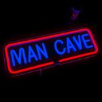 Man Cave Neon Sign Dimmable LED Sign for Wall Deco USB Powered Neon Light Sign for Man Cave Bar Game Room Garage Office Decor