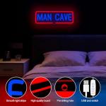 Man Cave Neon Sign Dimmable LED Sign for Wall Deco USB Powered Neon Light Sign for Man Cave Bar Game Room Garage Office Decor