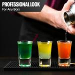 Axieso [THICK] Long Bar Mat 17.5 x 3.5" - 2 Pack Heavy Duty Non-Slip Rubber Spill Mat for Bartending, Home Bar, Coffee Station & Countertops – Easy-Clean Design Keeps Surfaces Dry