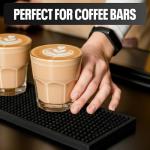 Axieso [THICK] Long Bar Mat 17.5 x 3.5" - 2 Pack Heavy Duty Non-Slip Rubber Spill Mat for Bartending, Home Bar, Coffee Station & Countertops – Easy-Clean Design Keeps Surfaces Dry
