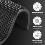 Axieso [THICK] Long Bar Mat 17.5 x 3.5" - 2 Pack Heavy Duty Non-Slip Rubber Spill Mat for Bartending, Home Bar, Coffee Station & Countertops – Easy-Clean Design Keeps Surfaces Dry