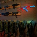 Gun Neon Sign AK 47 Sign for Wall Decor Large Size(26.5x8.7 Inch) Smart plug timer compatible USB Powered Man Cave Bedroom Decor