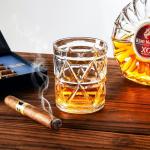 FrutPunch 9.5OZ Whiskey Glasses Set of 2，Old Fashioned Glass for Scotch, Bourbon, Rum, Liquors and Cocktail Drinks Unique Whiskey Glasses Gift for Men and Dad, Christmas