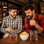 FrutPunch 9.5OZ Whiskey Glasses Set of 2，Old Fashioned Glass for Scotch, Bourbon, Rum, Liquors and Cocktail Drinks Unique Whiskey Glasses Gift for Men and Dad, Christmas