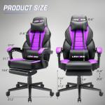 LEMBERI Gaming Chairs for Adults,Ergonomic Video Game Chairs with footrest,Big and Tall Gaming Chair 400lb Weight Capacity, Racing Style Gaming Computer Gamer Chair with Headrest and Lumbar Support