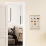 MAQIKA Sports Poster Framed with Wood Hanger,Sports Wall Art，Sports Soccer Football Wall Decor,Sports Baseball Basketball Canvas Wall Art Paints Sports Posters for Man Cave Kids Boys Room 12x16 Inch