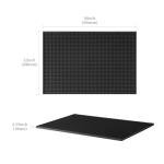 Bar Mats Countertop Coffee Mat for Home Bar, Service Spill Mat for Cocktail Bartender Kitchen, Counter Top Cup Glasses Dish Drying Mat, Hairdressing Tool Protective pad.Black, 18"x12"Easy to Clean