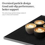Bar Mats Countertop Coffee Mat for Home Bar, Service Spill Mat for Cocktail Bartender Kitchen, Counter Top Cup Glasses Dish Drying Mat, Hairdressing Tool Protective pad.Black, 18"x12"Easy to Clean