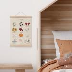 MAQIKA Sports Poster Framed with Wood Hanger,Sports Wall Art，Sports Soccer Football Wall Decor,Sports Baseball Basketball Canvas Wall Art Paints Sports Posters for Man Cave Kids Boys Room 12x16 Inch