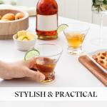 OUWO Martini Glasses Set of 4, 8oz Stemless Martini Cocktail Glasses for Margarita, Cosmopolitan, Manhattan, Home Bar, Gimlet, Pisco Sour, Brandy, Crystal Clear