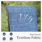 Sophia & William Outdoor Bar Set, Patio Bar Table and Chairs Set, Bar Height Patio Set - 4 x Swivel Bar Chairs(Blue), 1 x Rectangular Bar Table(Black)