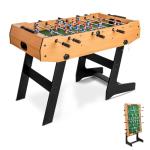 HLC Foldable Foosball Table on Stand 121 x 61 x 81 cm, Football Table with Retractable Pole, Indoor Recreational Games for Children, Family