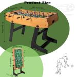 HLC Foldable Foosball Table on Stand 121 x 61 x 81 cm, Football Table with Retractable Pole, Indoor Recreational Games for Children, Family