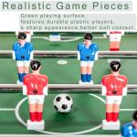 HLC Foldable Foosball Table on Stand 121 x 61 x 81 cm, Football Table with Retractable Pole, Indoor Recreational Games for Children, Family