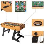 HLC Foldable Foosball Table on Stand 121 x 61 x 81 cm, Football Table with Retractable Pole, Indoor Recreational Games for Children, Family
