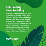 TOSSWARE RESERVE 16oz Stacking Pint, SET OF 4, Premium Quality, Dishwasher Safe & Heat Resistant Unbreakable Plastic Beer Glasses