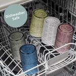 JPPSUJJ Vintage Hobnail Drinking Glasses Set of 8, 15 oz Highball Glasses & 12 oz Cocktail Glasses, Drinkware Kitchen Glasses for Cocktail, Iced Coffee, Beer, Ice Tea, Wine, Whiskey, Water