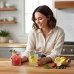 JPPSUJJ Vintage Hobnail Drinking Glasses Set of 8, 15 oz Highball Glasses & 12 oz Cocktail Glasses, Drinkware Kitchen Glasses for Cocktail, Iced Coffee, Beer, Ice Tea, Wine, Whiskey, Water