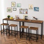 Rustic Brown Bar Table and Stool Set