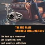 Floor Standing Cigar Ashtray for Outside Patio Indoor Outdoor Use, Detachable Accessory Tray Stable Polished Stainless Steel Standing Ashtray for Cigar Enthusiast