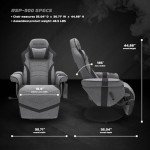 Gaming Recliner with Footrest and Cupholder - Gray
