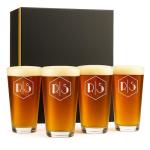 Custom Beer Glass Gifts for Men - Personalized Drinking Pint Glasses Etched for Husband, Dad, Boyfriend - Great for Valentine's, Housewarming, Birthday, Anniversary