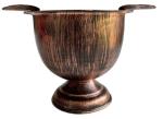 U.Like Relax Zone Cigar Ashtray Made In Iron Metal Tall Deep Bowl Box Pressed Wind Resistant Ashtray With 4 Stirrup (Brushed Copper)