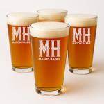 Custom Beer Glass Gifts for Men - Personalized Drinking Pint Glasses Etched for Husband, Dad, Boyfriend - Great for Valentine's, Housewarming, Birthday, Anniversary