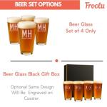 Custom Beer Glass Gifts for Men - Personalized Drinking Pint Glasses Etched for Husband, Dad, Boyfriend - Great for Valentine's, Housewarming, Birthday, Anniversary