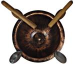 U.Like Relax Zone Cigar Ashtray Made In Iron Metal Tall Deep Bowl Box Pressed Wind Resistant Ashtray With 4 Stirrup (Brushed Copper)