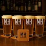 Custom Beer Glass Gifts for Men - Personalized Drinking Pint Glasses Etched for Husband, Dad, Boyfriend - Great for Valentine's, Housewarming, Birthday, Anniversary