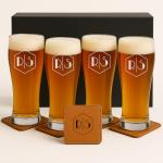 Custom Beer Glass Gifts for Men - Personalized Drinking Pint Glasses Etched for Husband, Dad, Boyfriend - Great for Valentine's, Housewarming, Birthday, Anniversary