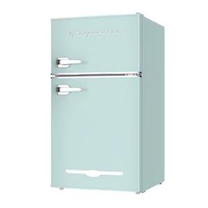 Frigidaire EFR840 Retro Mini Fridge with Freezer & Side Bottle Opener - Small 2 Door Refrigerator for Office Bar or College Dorm Room - 3.2 Cu Ft, Mint