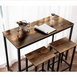 Rustic Brown Bar Table and Stool Set