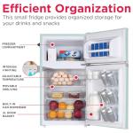 Frigidaire EFR840 Retro Mini Fridge with Freezer & Side Bottle Opener - Small 2 Door Refrigerator for Office Bar or College Dorm Room - 3.2 Cu Ft, Mint