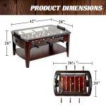 Barrington 42” Foosball Coffee Table, Durable & Stylish Contemporary Design with Tabletop Sports Soccer Balls, Perfect for Family Game Rooms
