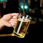 4 Pack Heavy-Duty Glass Mugs - 16oz Beer Glasses, Large with Handle, Freezer Safe, Classic Beer Mug Set for Bar & Beverages