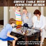 Barrington 42” Foosball Coffee Table, Durable & Stylish Contemporary Design with Tabletop Sports Soccer Balls, Perfect for Family Game Rooms