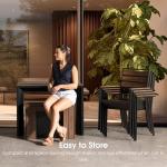 Transformer Table - Extendable Outdoor Dining Set up to 12, Expandable Patio Table, Weather-Resistant Patio Furniture, Dark Walnut, Brown (Table + Bench + 4 Chairs + Bar Cart)