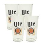 LORD'S ROCKS Miller Lite Beer Glasses 16oz Pint Glass - Set of 4 Authentically Licensed Compatible