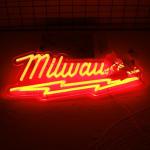 Milwaukee Parts Shop and Repair Service station Neon Sign For Store Garage Party Man Cave Wall Decor Best Gift