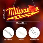 Milwaukee Parts Shop and Repair Service station Neon Sign For Store Garage Party Man Cave Wall Decor Best Gift