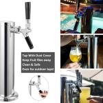 Ferroday Single Beer Tap Draft Beer Tower, Stainless Steel Kegerator Parts Kit with Brass Faucet Stainless Core Keg Tap, Preassembled Line Keg Tower, 3" Kegerator Tower for Countertop and Kegerator